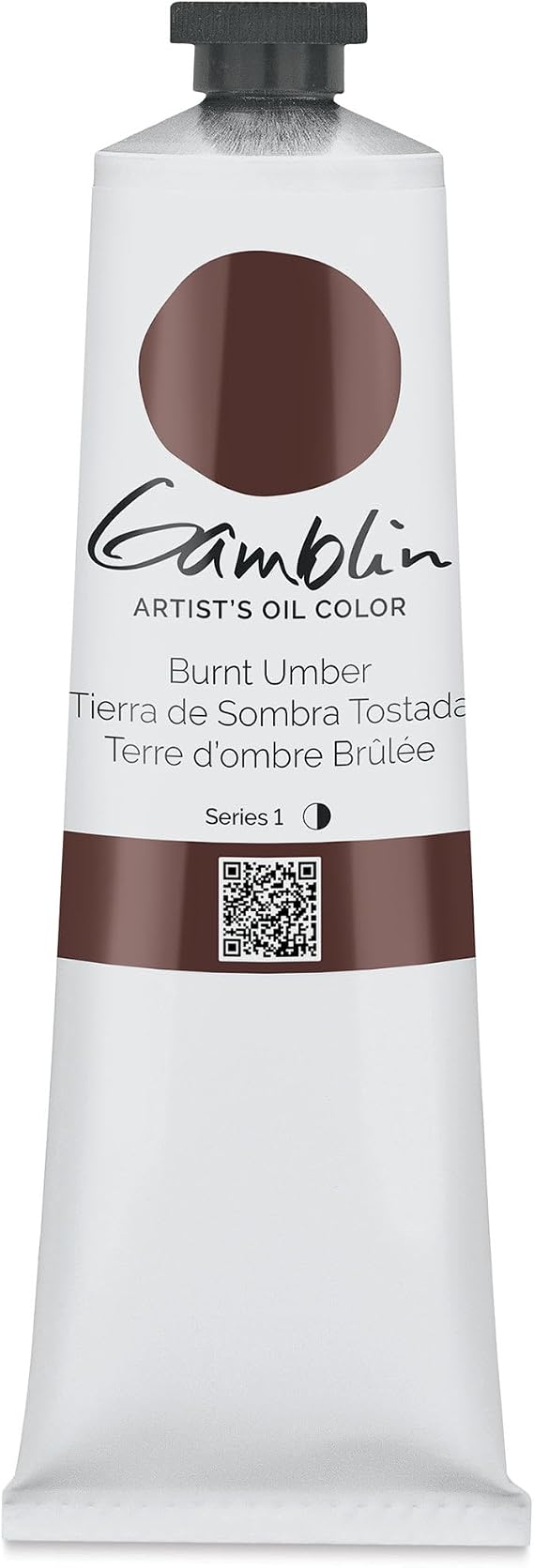 Gamblin G2080 150ml Artists Grade Oil Color - Burnt Umber