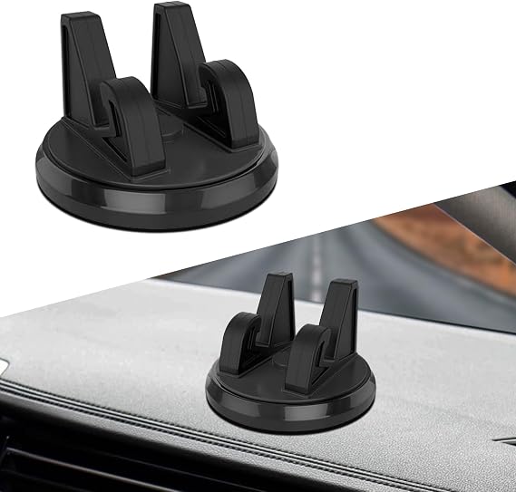 Pack-1 Car Dashboard Navigation Bracket, 360 Degree Rotating Waterproof Vehicle Cell Phone Holder, Universal Automotive Phone Fixing Device Accessories for Truck SUV Car (Black)