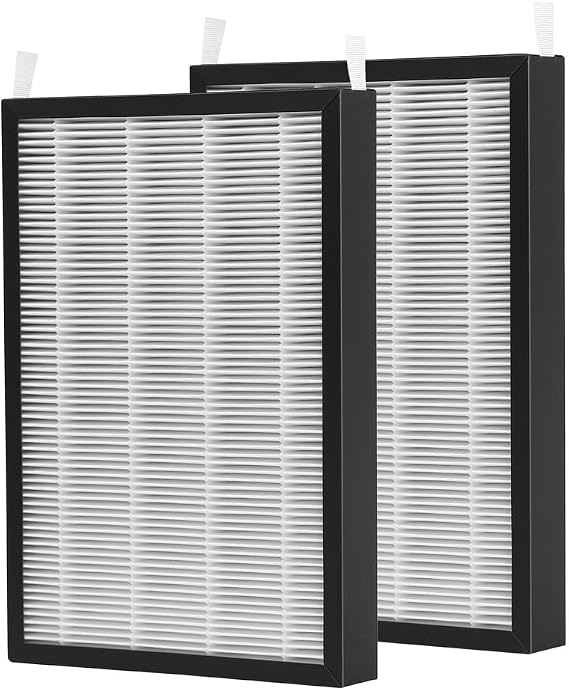 2 Packs Replacement Filter Compatible with Nuwave OxyPure Purifier,2-in-1 Filter of HEPA and Carbon Filter