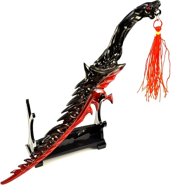 Fantasy Death Blade Replica 7.8in Full Metal Model with Display Stand Game Inspired Collectible Ornament Gaming Memorabilia Desk Decor Accessory Gift for Gamers and Collectors [Energy Class A]