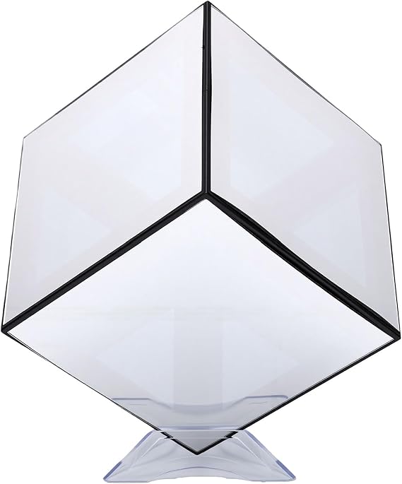 GOWENIC Mirror Cube Light, 4D LED Cube Light with Remote & APP Control, Dimmable Mirror, Acrylic Desk Decor for Desktop Shelf Bedroom [Energy Class A]