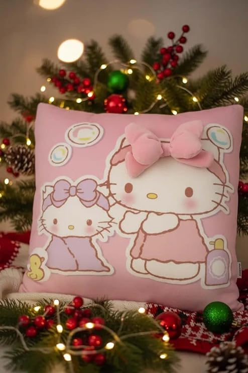 MINISO Lisanslı Hello Kitty 3D Baskı Kare Yastık, 2022044410100