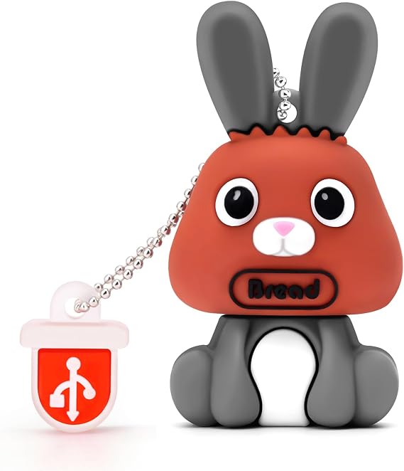 64GB USB Stick Cute Flash Drive Rabbit Shaped Memory Stick Novelty USB Drive Pendrive Thumb Drive Gift for External data Storage