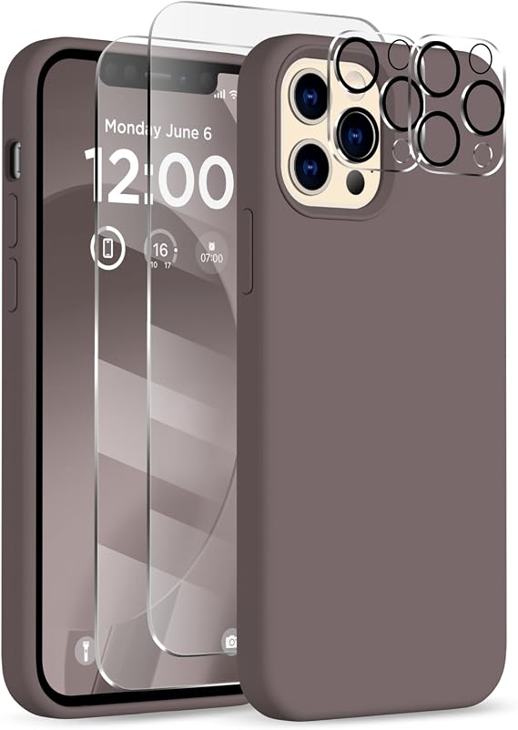 シリコン iPhone 12 Pro Max ケース 携帯カバー コーヒー ブラウン
