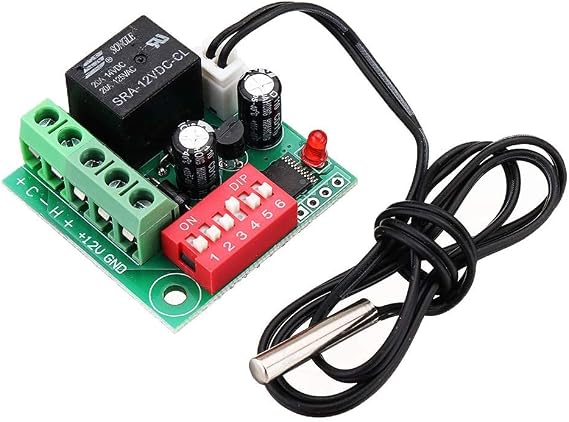 Hailege W1701 12V DC Temperature Controller Switch Digital Thermostat Adjustable Thermostat Temperature Switch Cooling Controller