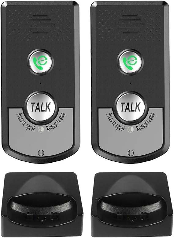 Sarini 2 Way Voice Intercom System Super Long Range Wireless Intercom Waterproof Indoor/Outdoor Interphone Easy Install for Home, Hospital, Office
