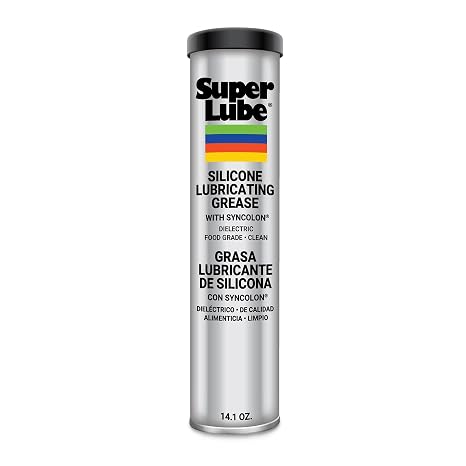 Super Lube 92150 Silicone Lubricating Grease with PTFE, 14.1 oz Cartridge, Translucent White