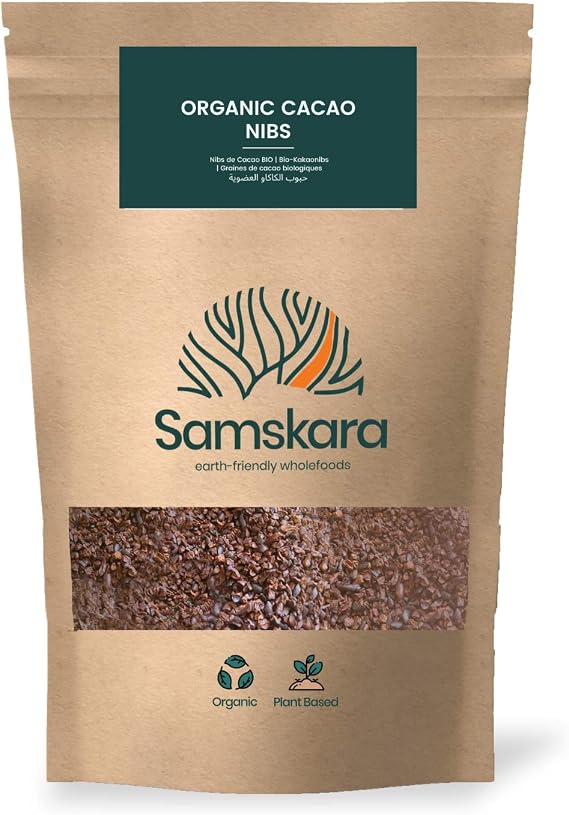 Cocoa Nibs | Raw Raw | Organic Farmed | Vegan | 100% Natural and Pure | Samskara (1 kg)