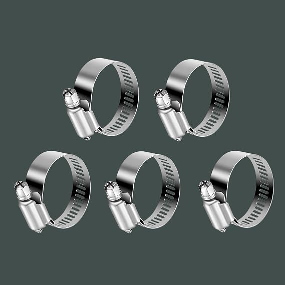 5 ADET Hortum Kelepçesi Tork Ayarlı 10x16 mm Paslanmaz Çelik Boru Metal Kelepçe Ayarlanabilir Klips