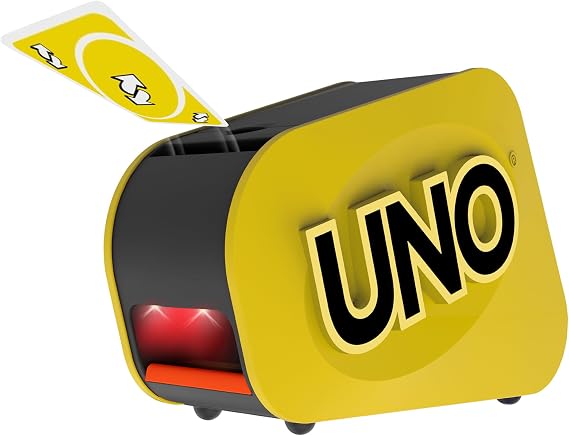 Mattel Game UNO Uno Attack Mega Hit Game Party Supplies 112-card game for 2-10 Players Ages 7 and Up, Yellow GXY81