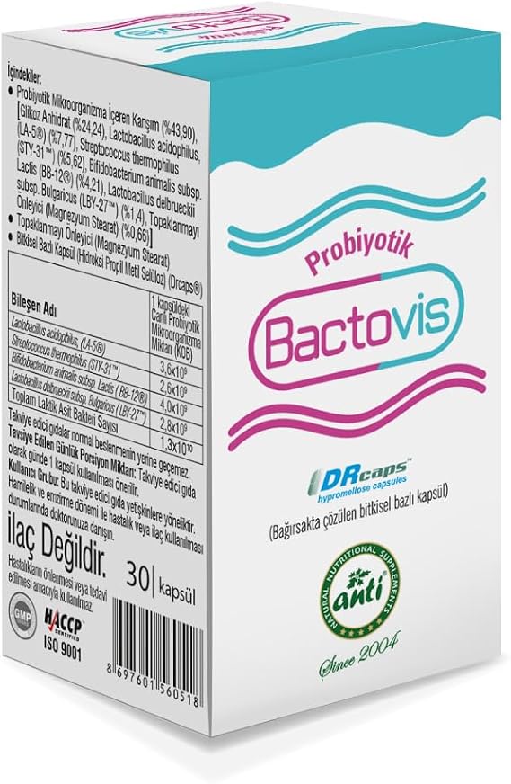 Anti Bactovis 30 Kapsül Gıda Takviyesi