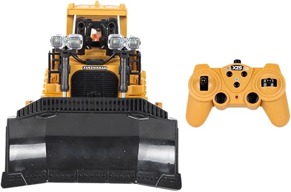 Remote Control Bulldozer with Light Sound Sturdy Engineering Car Excavator Plastic