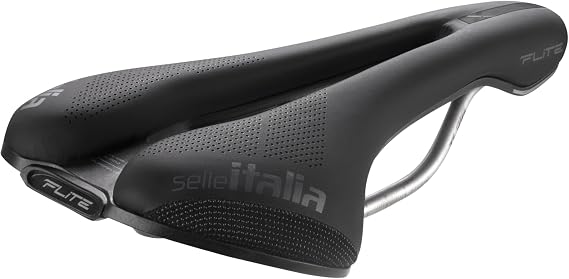 Selle Italia Flite Boost TI316 Superflow X-Cross Saddle - Lightweight MTB & Gravel Bike Saddle, Titanium Rails, Shock Absorption, Pressure Relief Cut-Out