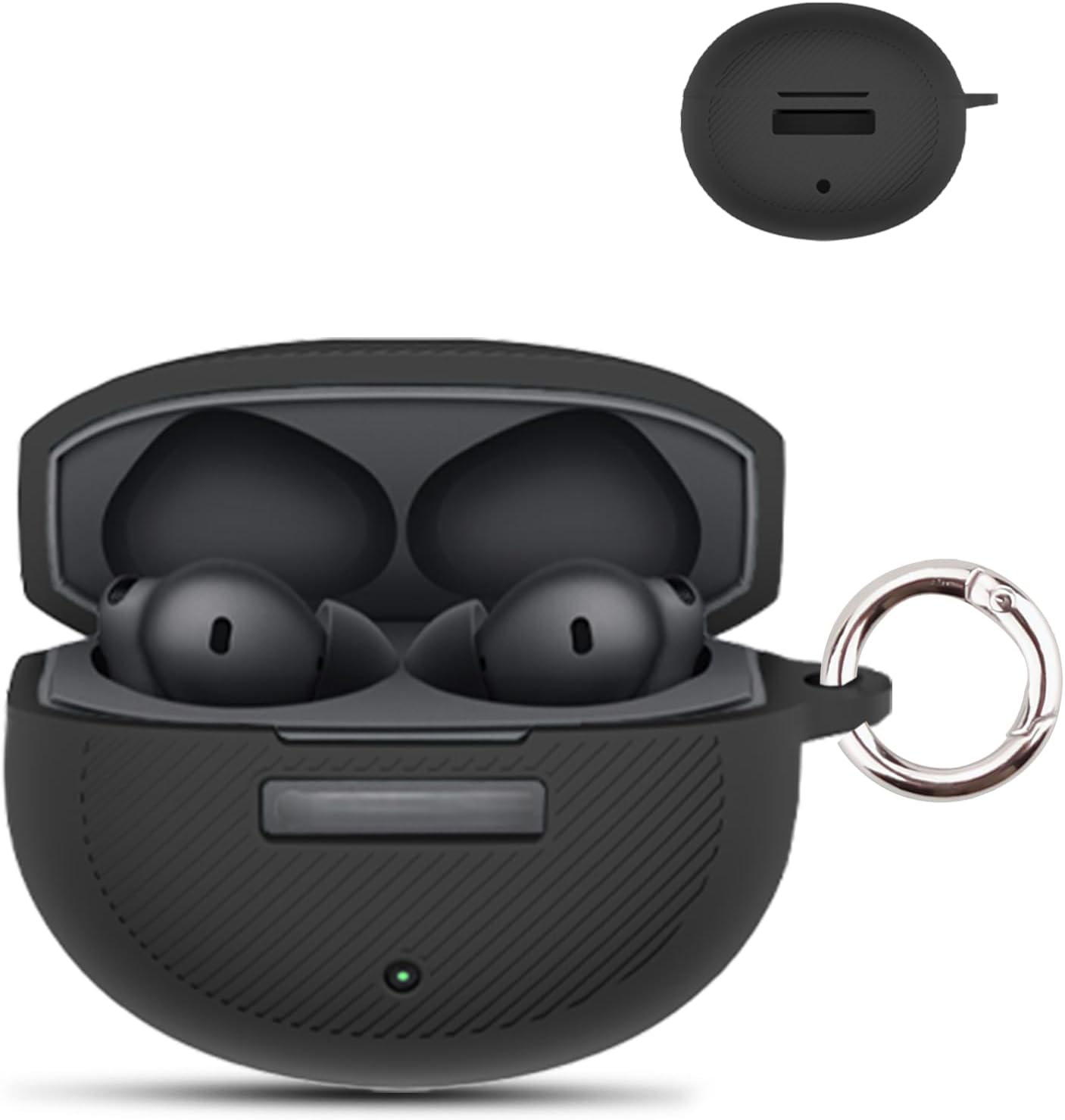 Case for OnePlus Buds 4 Wireless Earbuds,daunke Soft Silicone Protective Cover,Case with Round buckle,Shockproof & Drop-resistant, Full