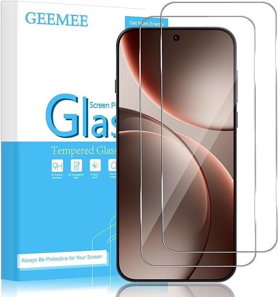 For OPPO Find X9 Pro Screen Protector Film, 9H Hardness Tempered Glass Protective Film, HD Clear Bubble Free Anti-Scratch Glass Screen Protector Black- 2 Pack