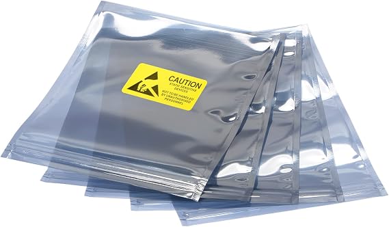 Anti Static Bags Shielding Bag 25pcs 6x8inch(15x20cm) Resealable with Labels for Hard Drive HDD SSD