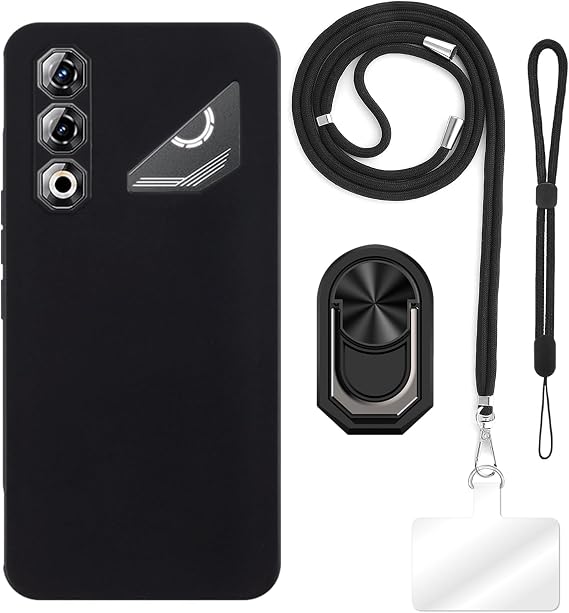 Case Accessory Bundle Compatible with Nubia Neo 5 Pro 5G - Black + Black