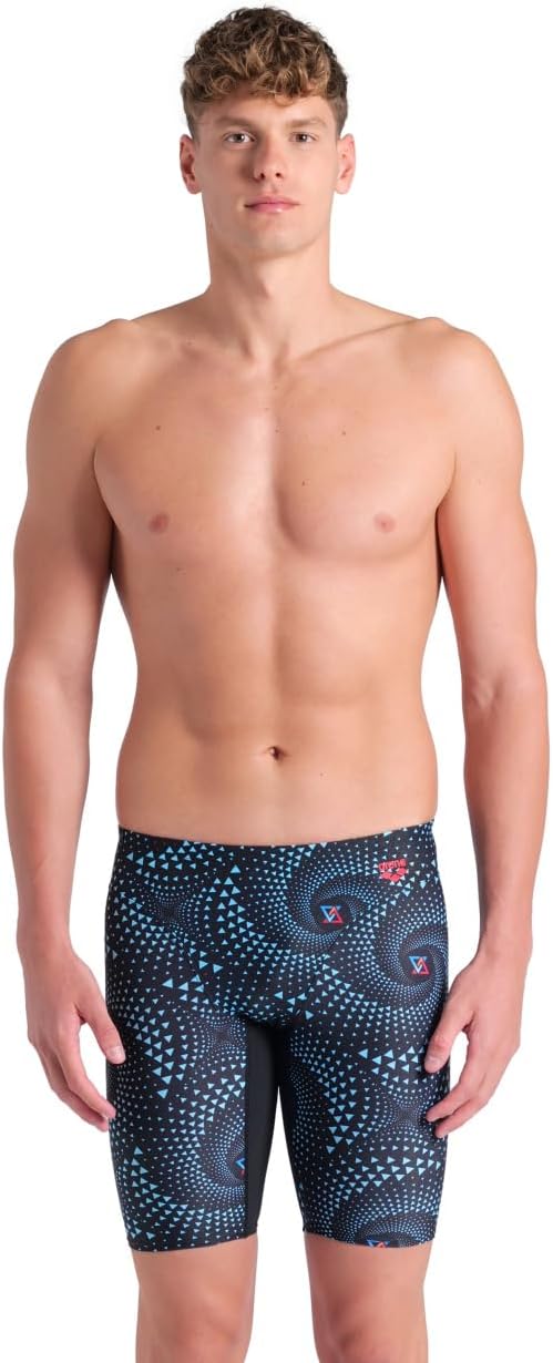 ARENA Men's Fireflow Performance Swim Jammer Sports Knee-Length Swimsuit Trunks