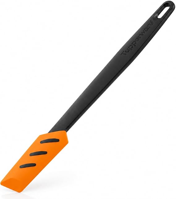 Tupperware Küçük üst kazıyıcı hamur spatulası ele hazır siyah turuncu 10129 InceSp_001