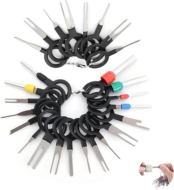 26 Pcs Terminal Removal Tool Set, Key Extractor Tool, Pin Extraction Tool Kit, Pin Removal Tool for Car Maintenance and Repair