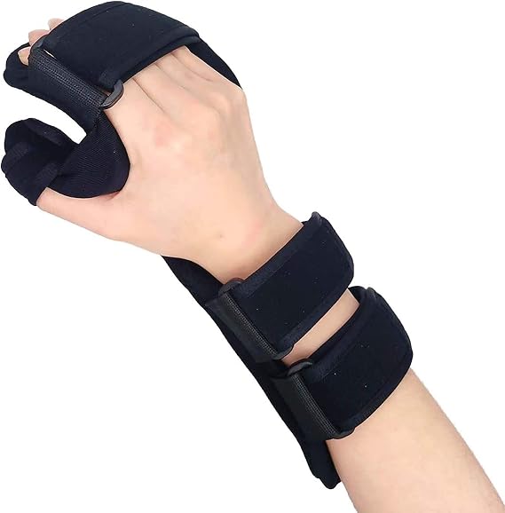 Stroke Hand Splint Resting Hand Splint for Arthritis Flexion Contractures Night Wrist Thumb Immobilizer Support for Pain Tendinitis Sprain Fracture Arthritis Dislocation,Right hand,S