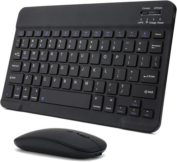 Tüm Cihazlara Uyumlu Kablosuz Bluetooth Klavye ve Mause Seti Tablet Telefon iPad Samsung Galaxy Honor Redmi Lenovo Siyah