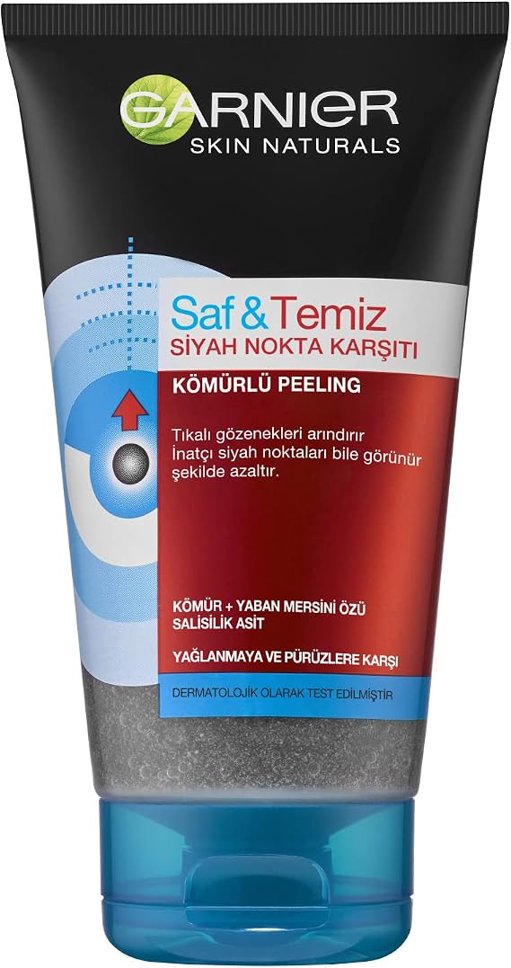 Garnier Skin Naturals Saf & Temiz Siyah Nokta Karşıtı Kömürlü Peeling (150 ml)