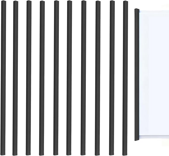 10PCS A4 Binding Bars,10mm Plastic Paper Binder Triangle Slide Binders 31cm