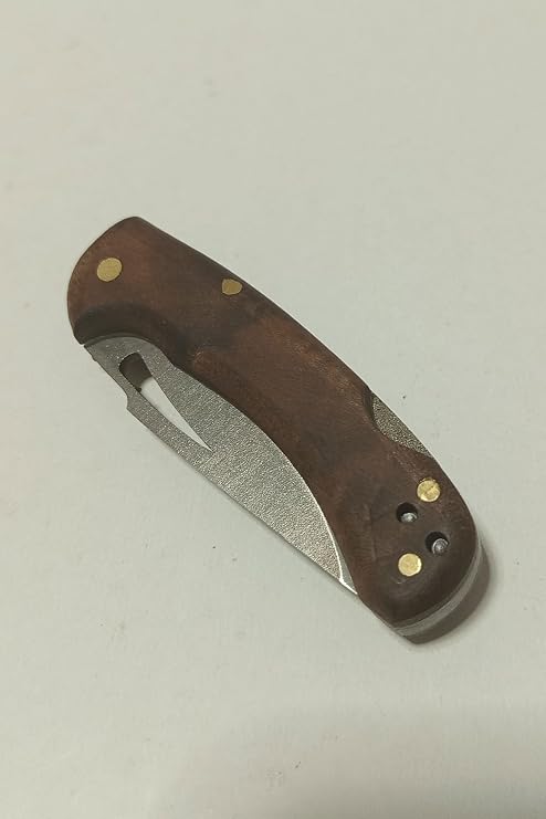 DepoTrend Terra 4034 Çelik Ahşap Kabzalı Sırttan Kilitli Çakı (15 cm)