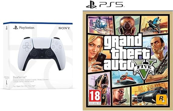 Playstation 5 DualSense Wireless Controller & Grand Theft Auto V (PS5)