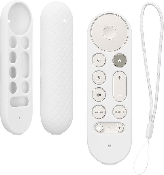 kwmobile Case Compatible with Google TV Streamer 4K Case - Soft Silicone Cover for Remote Control - White