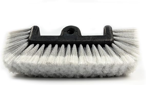 CARCAREZ 12" Car Wash Brush with Soft Bristle for Auto RV Truck Boat Camper Exterior Washing Cleaning, Grey