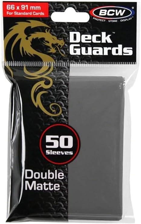 BCW - Deck Guards Double Matte Card Sleeves Gray - 50 Sleeves