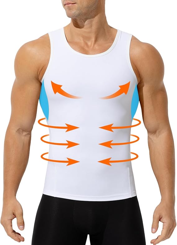 Mens Compression Shirts Body Shaper Tummy Control Tank Top