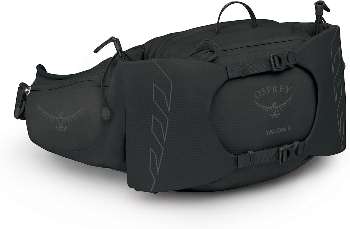 Osprey Men's Talon 6 Hiking Waist Pack, Black/Coal Grey, One Size