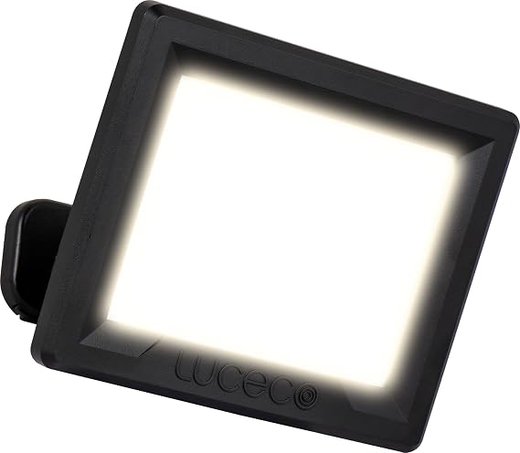 Luceco Outdoor Security LED Floodlight for Driveways, Walkways and Gardens, Fit and Tilt Multi-Positioning, Exterior Lighting, Luceco Essence, Black,