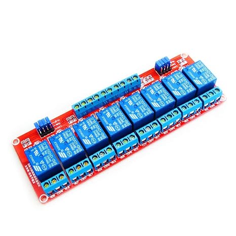 Hailege 12V 8 Channel Relay Module with OPTO Insulated 8 Way Relay Switching Module with High and Low Level Trigger