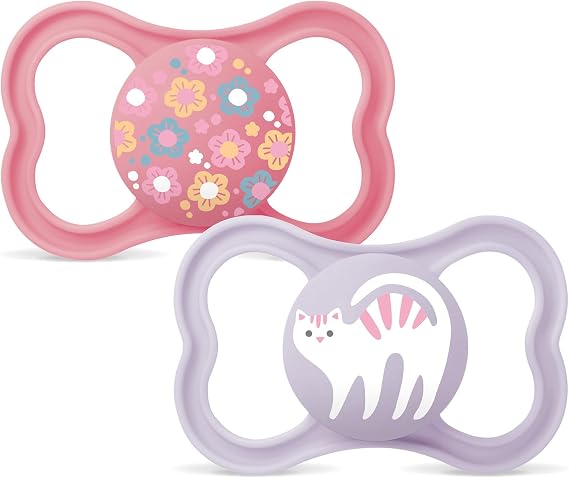 MAM Supreme Pacifier for Babies + 6 Months, Matte Pink, 2 pcs