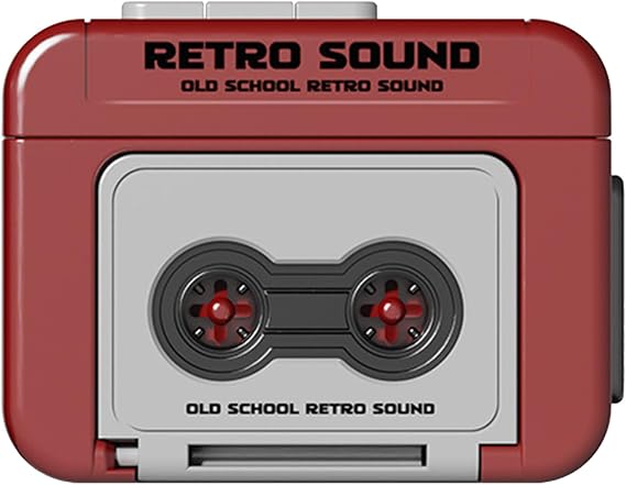 Vintage Recorder Tape Keychain Built-in Recording Function, Compact Design