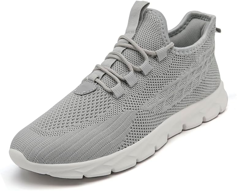 Mens Trainers Running Slip On Walking Gym Sneakers Lightweight Sport Shoes