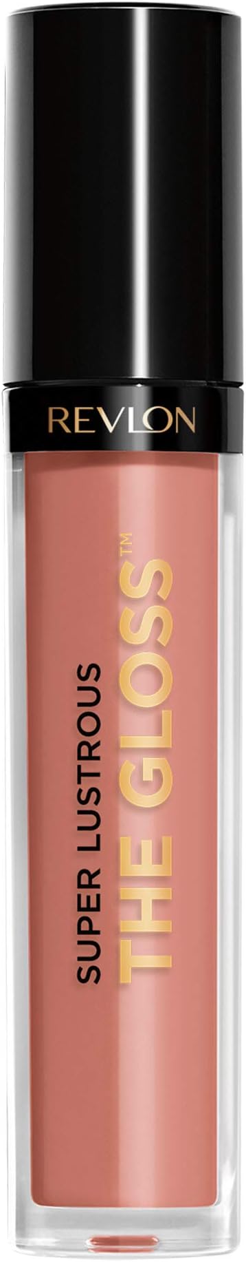 Revlon Super Lustrous Lip Gloss, High Impact Lipcolor with Moisturizing Creamy Formula, Infused with Agave, Moringa Oil, Cupuacu Butter, Super Natural (215)