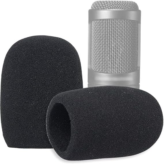 2-Pack Foam Windscreen Compatible with Audio-Technica ATR2500X/AT-4040/AT2020/ATR2500/AT2035 Microphones Pop Filter & Windshield