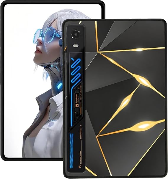 REDMAGIC Astra 2/RedMagic Gaming Tablet 5 Pro 23cmタブレット用ケース 保護バックカバー、超薄型ハードケース、スタイリッシュなデザイン、軽量ゲーミングタブレットケースイエロー