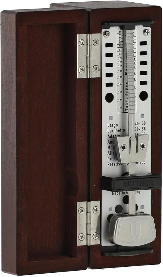 Whitner 880210 Wooden Metronome Super Mini Tactel Wooden Case, Mahogany