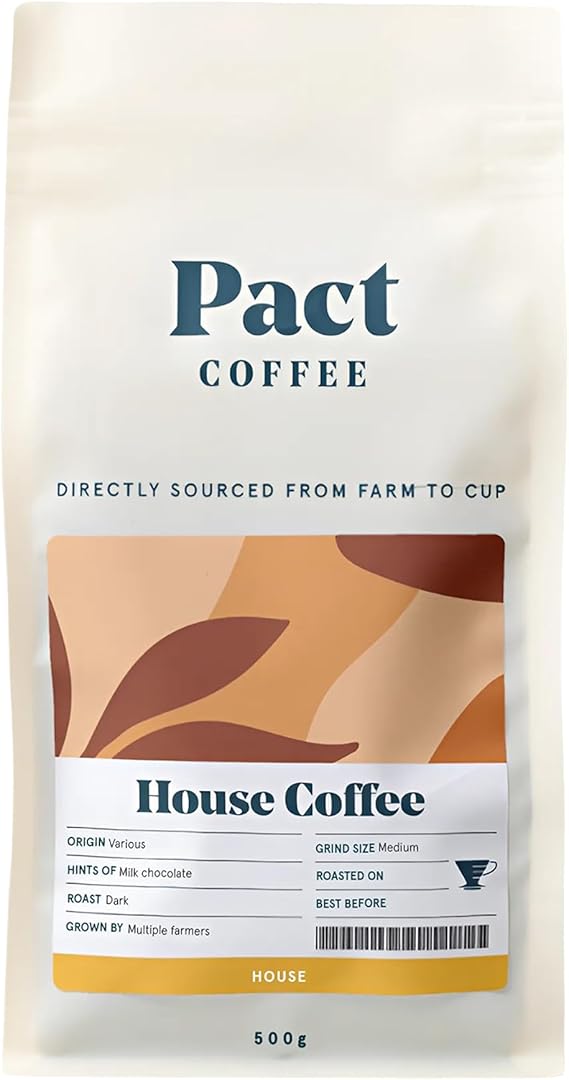 Pact House Coffee, 500g, Medium Grind, Ground Coffee