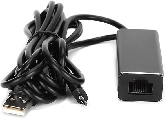 Naroote Micro USB to RJ45 Ethernet Adapter High-speed TV Stick Network Connection for 10/100Mbps Transmission, Plug and Play for Stable Internet Access, Durable Aluminum Alloy for TV Sticks