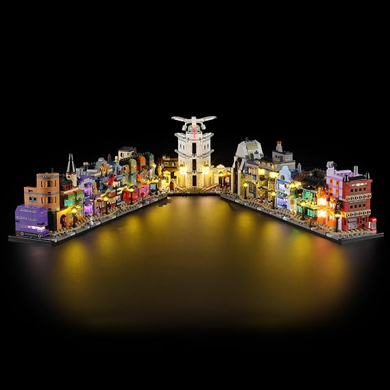 BRIKSMAX 2.0 Light Kit Compatible with Lego Diagon Alley Wizarding Shops 76444 Harry Potter Building Set- Not Included Lego Set