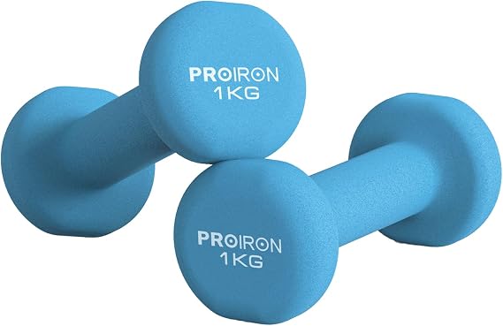 PROIRON Neoprene Dumbbell Anti-roll 1-10kg for Home Gym
