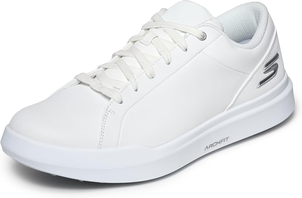 SKECHERS Men's Drive 6 Arch Fit Leather Relaxed Fit Spikeless Golf Shoe Sneaker Boot