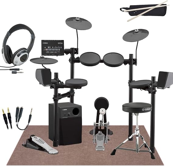 Yamaha DTX432KS Electronic Drum Set, 10-Piece Home Practice Set with Speaker and Mat, DTX402 Series, Yamaha